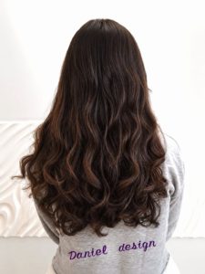 高雄女生燙髮-FLY HAIR SALON 長髮大波浪 水波紋捲髮作品